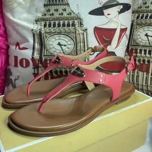 Women's Michael Kors Plate FlatThong Sandal, size 7.5